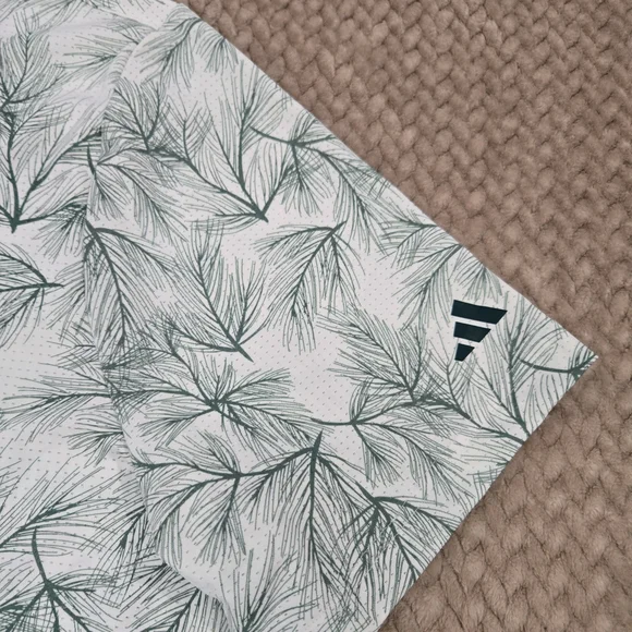 Adidas Men's Ultimate365 Mesh Print Golf Polo Shirt 2XL NWT Green White - Picture 10 of 11